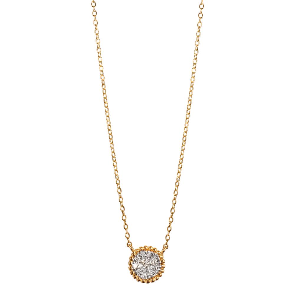 Collier 750/18K geel goud Diamant 0.059 ct, w-si 40-42 cm