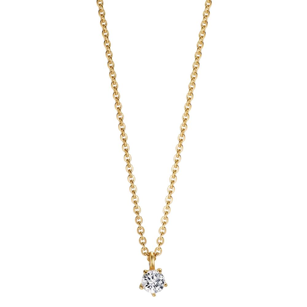 Collier 375/9K geel goud Zirkonia 42-45 cm