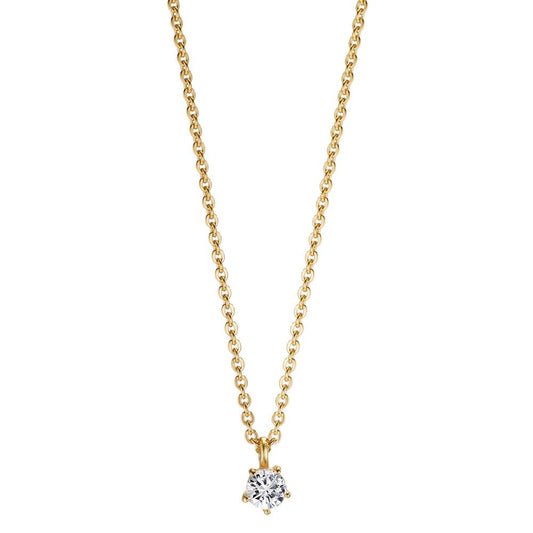 Collier 375/9K geel goud Zirkonia 42-45 cm