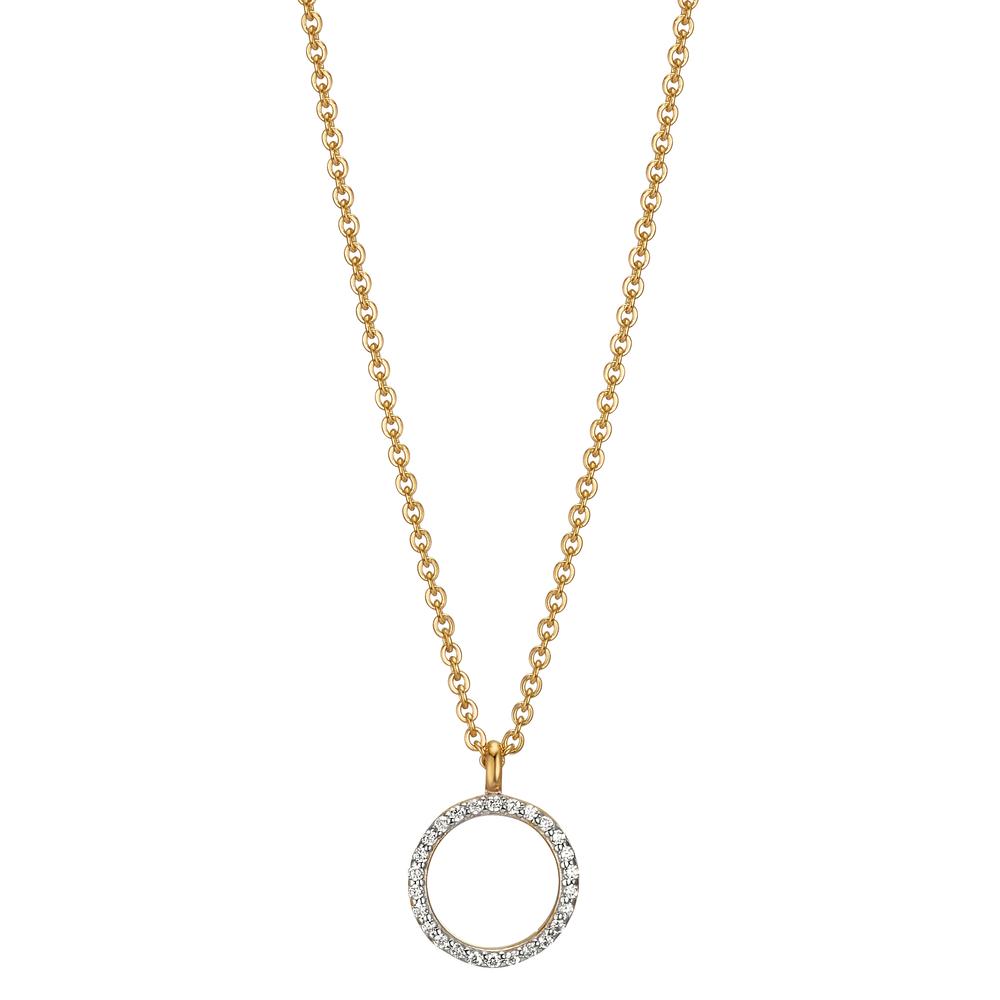 Collier 375/9K geel goud Zirkonia 42-45 cm