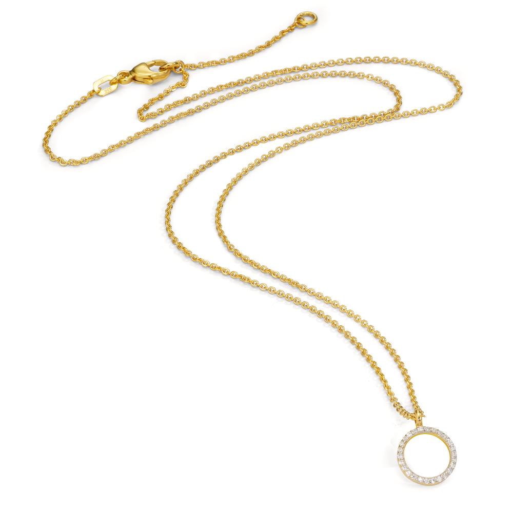 Collier 375/9K geel goud Zirkonia 42-45 cm