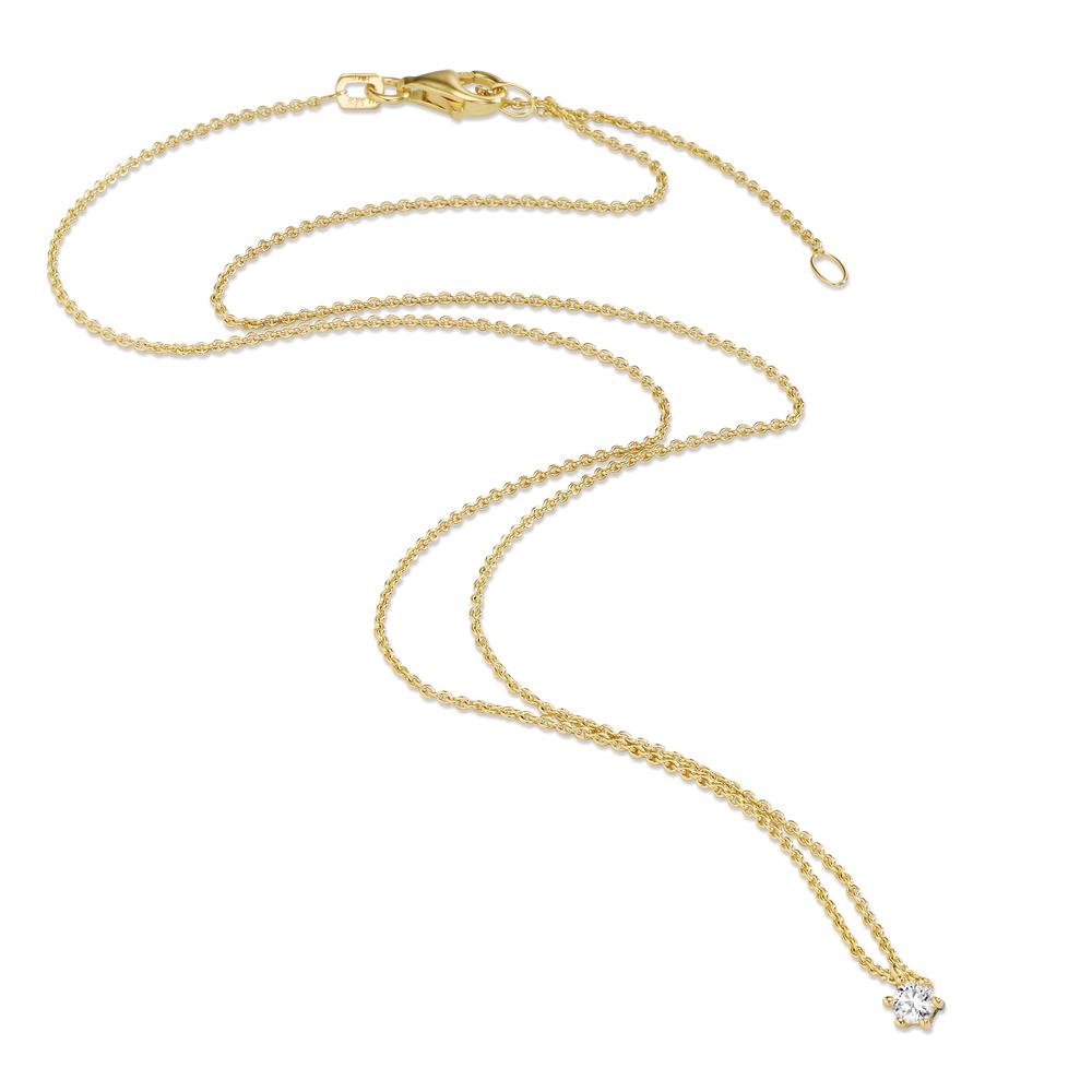 Collier 375/9K geel goud Zirkonia 42-45 cm Ø3.5 mm