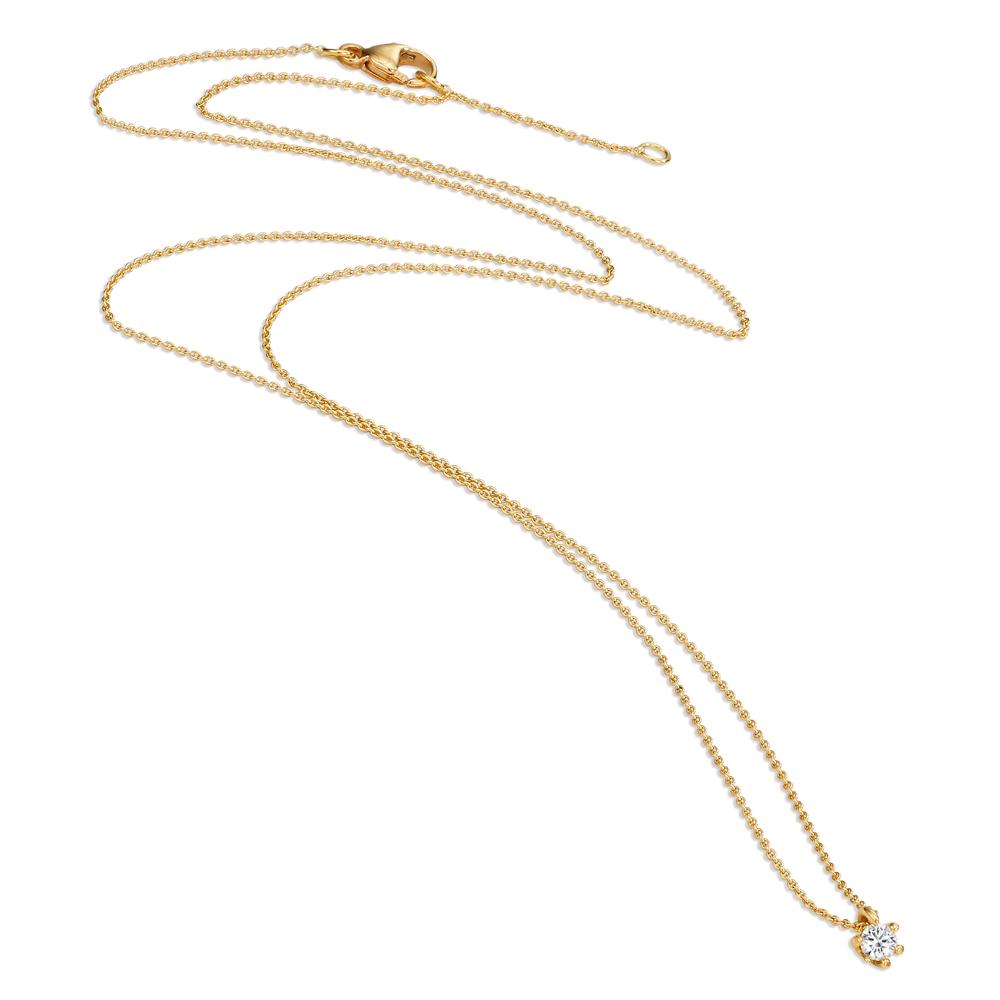 Collier 750/18K geel goud Diamant 0.06 ct, w-si 40-42 cm