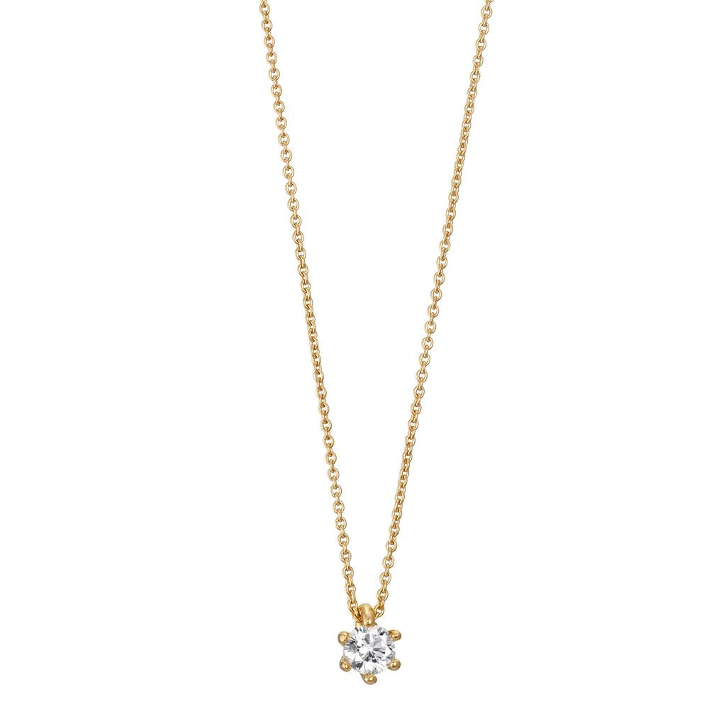 Collier 750/18K geel goud Diamant 0.10 ct, w-si 40-42 cm