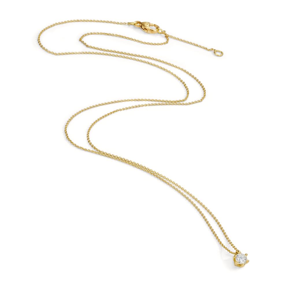 Collier 750/18K geel goud Diamant 0.10 ct, w-si 40-42 cm