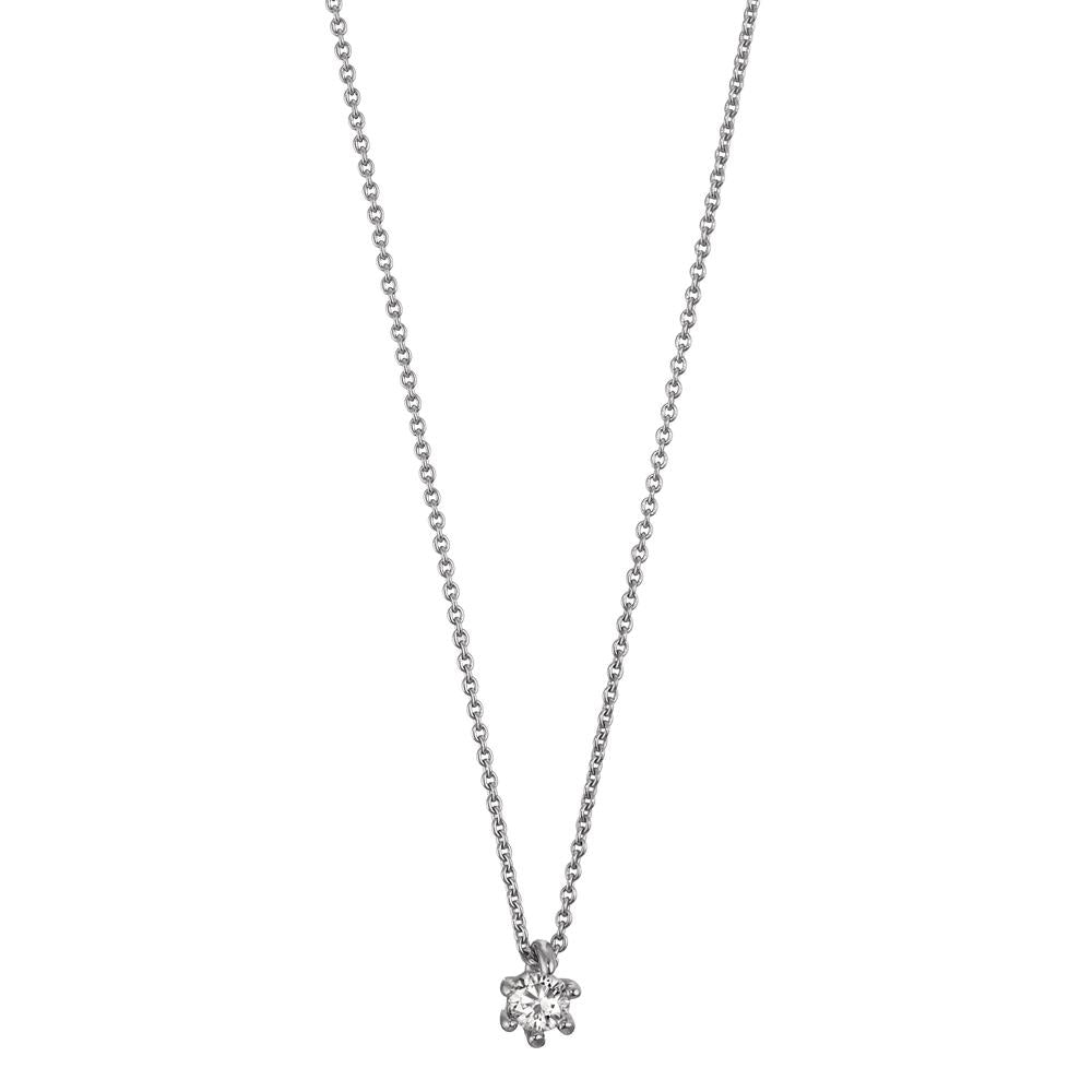 Collier 750/18K krt witgoud Diamant 0.06 ct, w-si 40-42 cm