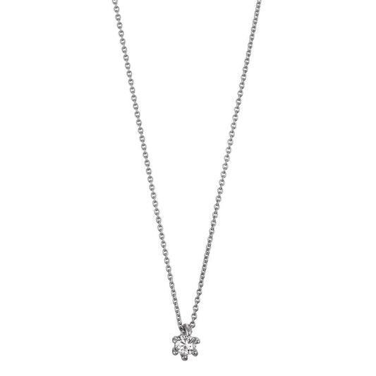 Collier 750/18K witgoud Diamant 0.06 ct, w-si 40-42 cm