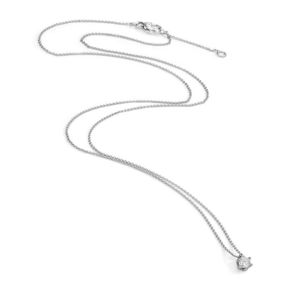 Collier 750/18K krt witgoud Diamant 0.10 ct, w-si 40-42 cm