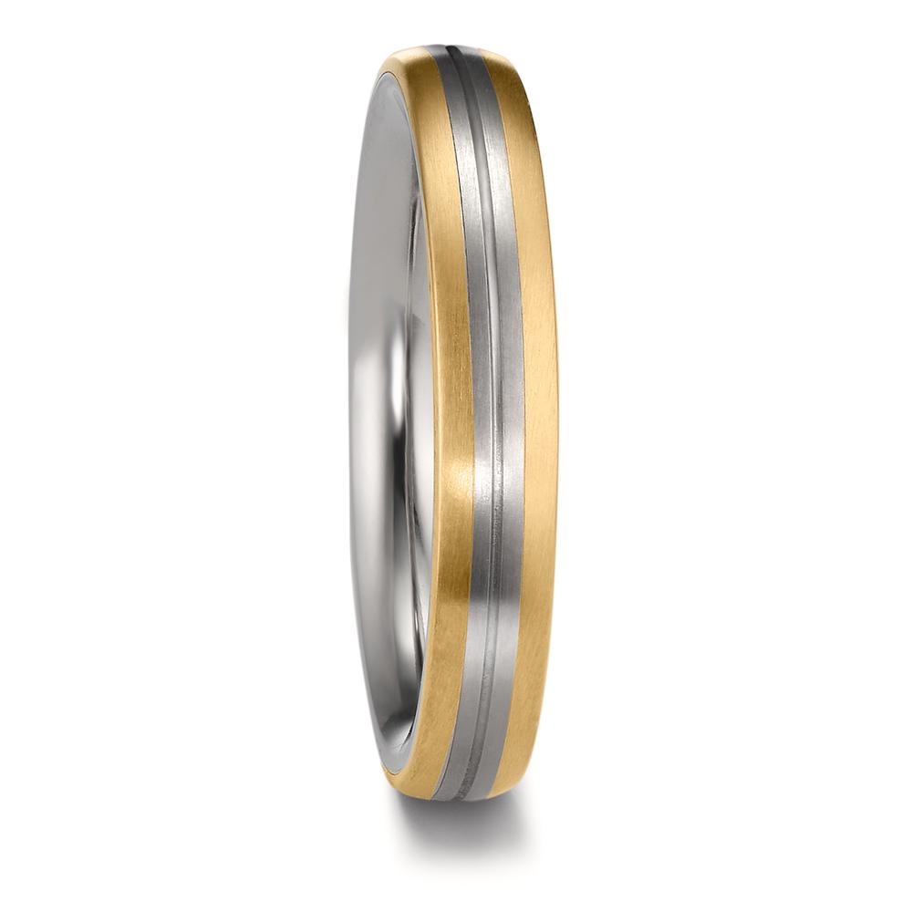 Partnerring Zirkonium, 750/18 krt geel goud