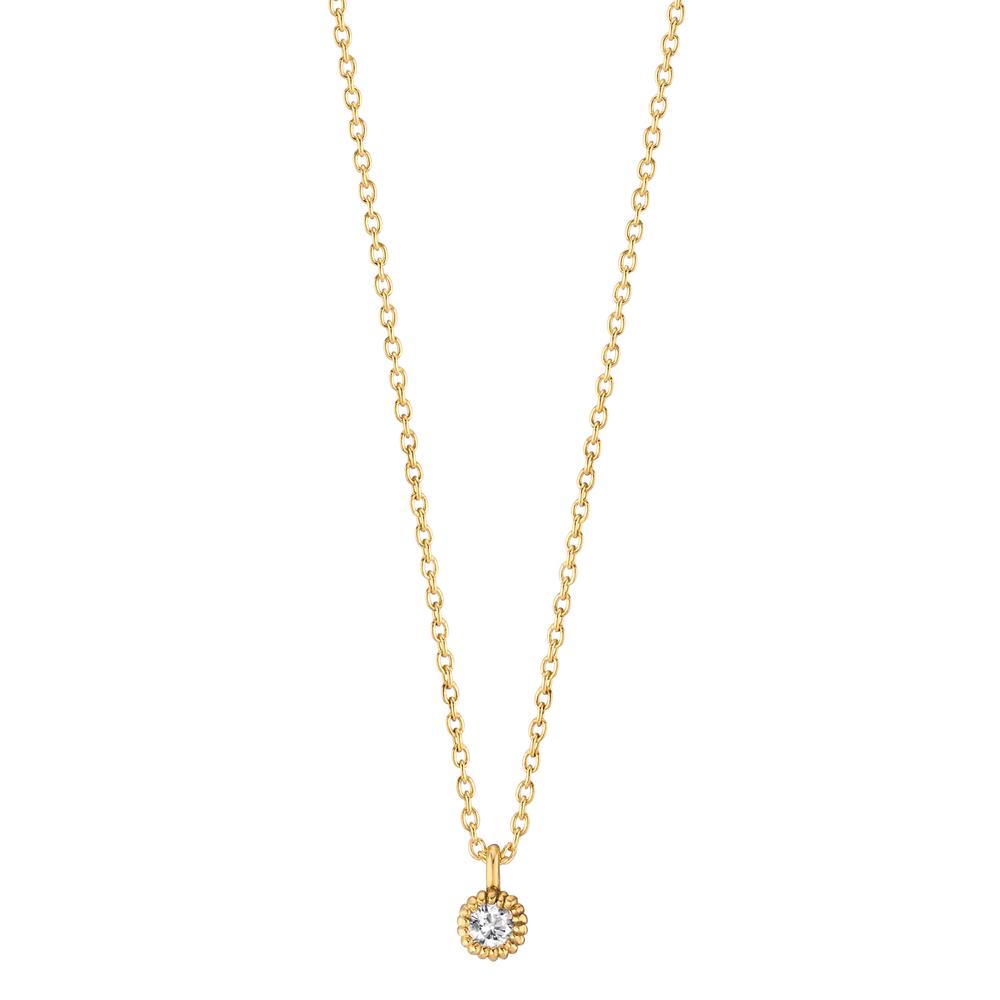 Collier 585/14 krt geel goud Diamant 0.057 ct, w-si 39-42 cm