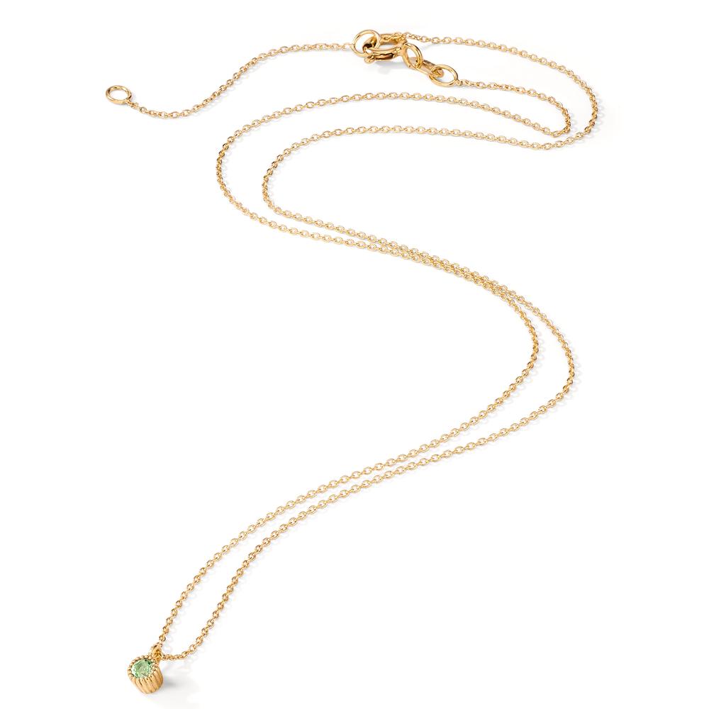 Collier 585/14K geel goud Peridoot 0.07 ct 39-42 cm