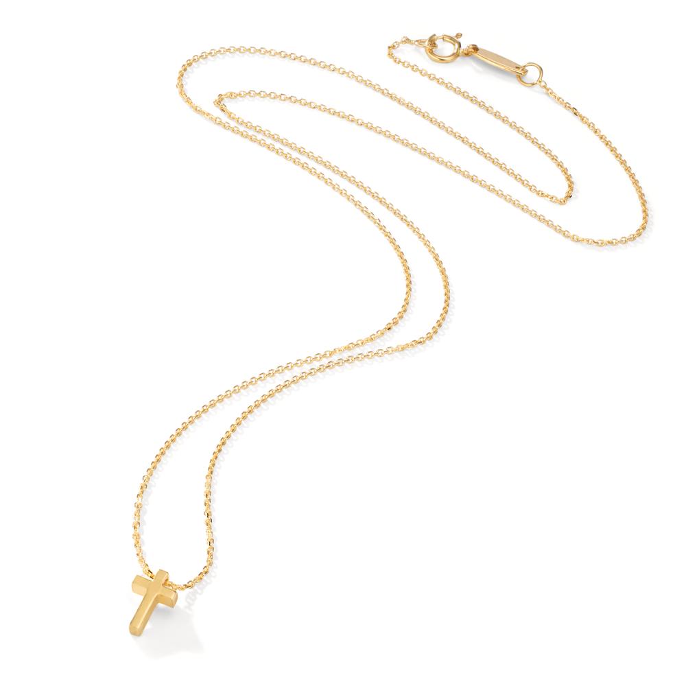 Collier 750/18K geel goud Kruis 42 cm