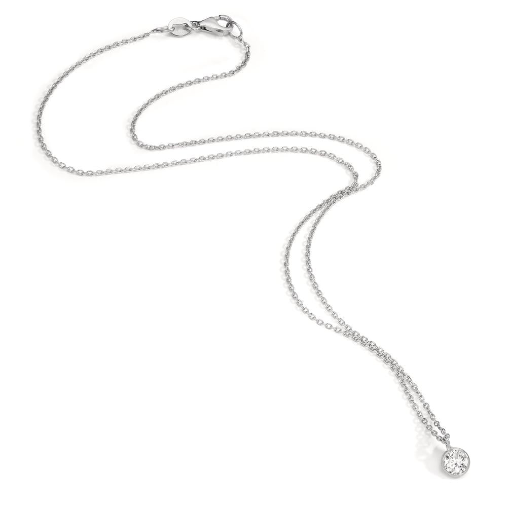 Collier Zilver Zirkonia 5.5 mm 38 cm