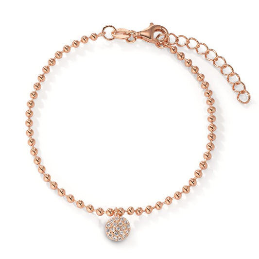 Armband Zilver Zirkonia Rosé Verguld 16-19 cm