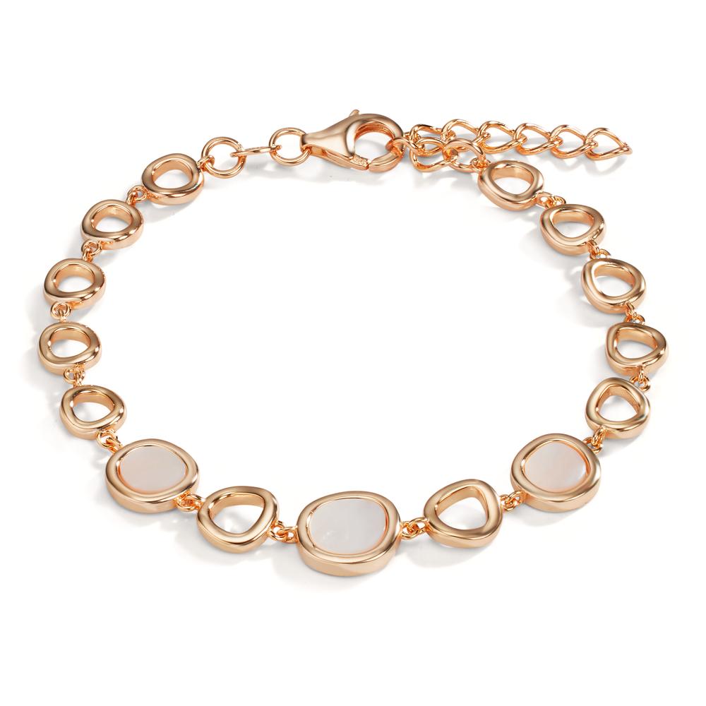 Armband Zilver Rosé Verguld Parelmoer 16-19 cm