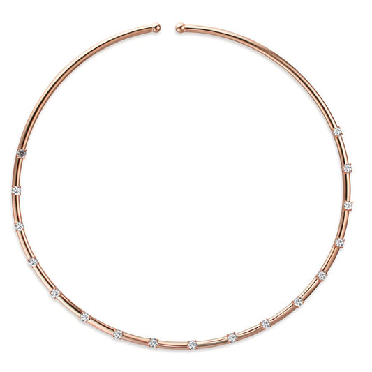 Collier Zilver Zirkonia Rosé Verguld