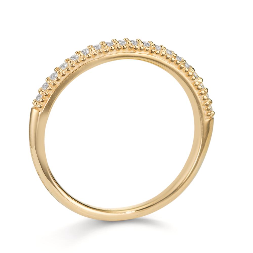 Memory ring 375/9K geel goud Zirkonia