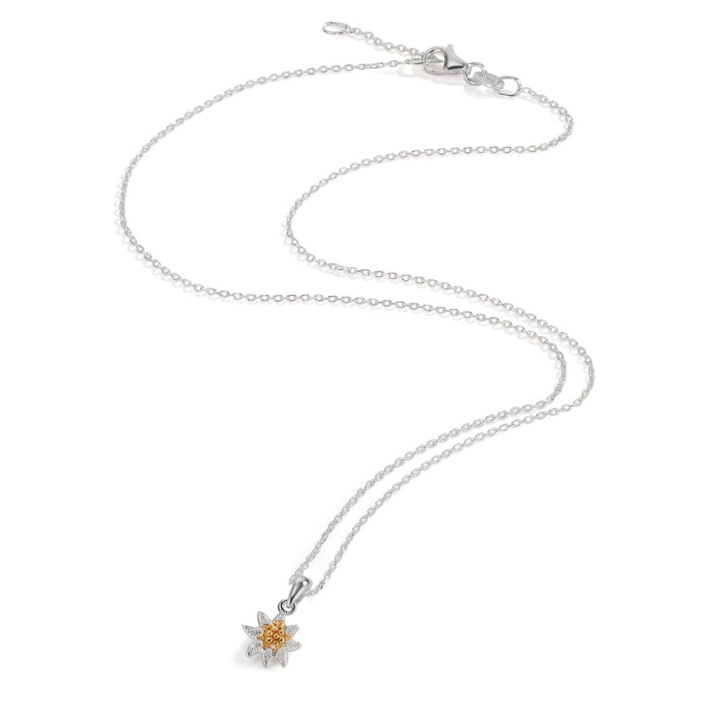 Collier met hanger Zilver Bi-color Edelweiss 40-42 cm